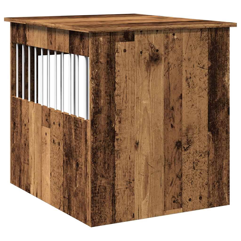 Hondenbench 64,5x80x71 cm bewerkt hout oud houtkleurig - AllerleiShop