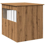 Hondenbench 64,5x80x71 cm bewerkt hout artisanaal eikenkleur - AllerleiShop