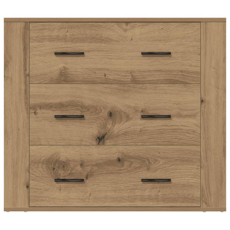 Dressoir 80x33x70 cm bewerkt hout artisanaal eikenkleurig - AllerleiShop