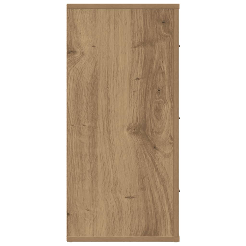 Dressoir 80x33x70 cm bewerkt hout artisanaal eikenkleurig - AllerleiShop