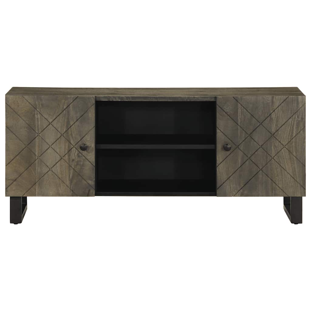 Tv-meubel 105x33x46 cm massief mangohout zwart - AllerleiShop