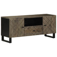 Tv-meubel 105x33x46 cm massief mangohout zwart - AllerleiShop