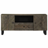 Tv-meubel 105x33x46 cm massief mangohout zwart - AllerleiShop