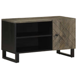 Tv-meubel 80x33x46 cm massief mangohout zwart - AllerleiShop