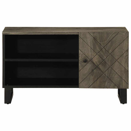 Tv-meubel 80x33x46 cm massief mangohout zwart - AllerleiShop