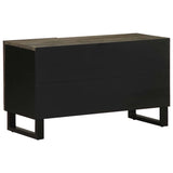 Tv-meubel 80x33x46 cm massief mangohout zwart - AllerleiShop