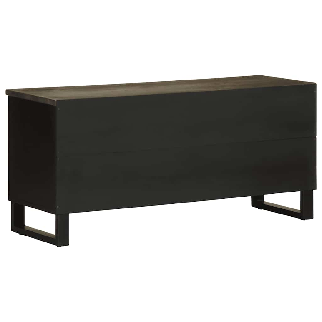 Tv-meubel 100x33x46 cm massief mangohout zwart - AllerleiShop