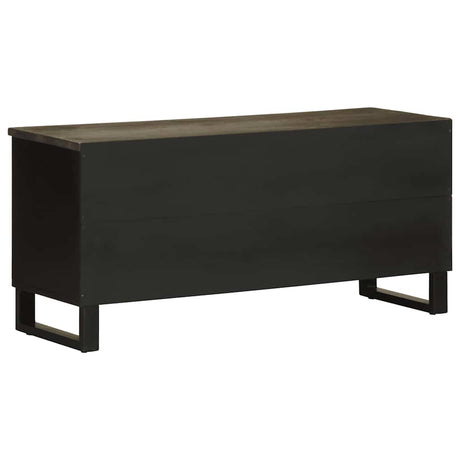 Tv-meubel 100x33x46 cm massief mangohout zwart - AllerleiShop