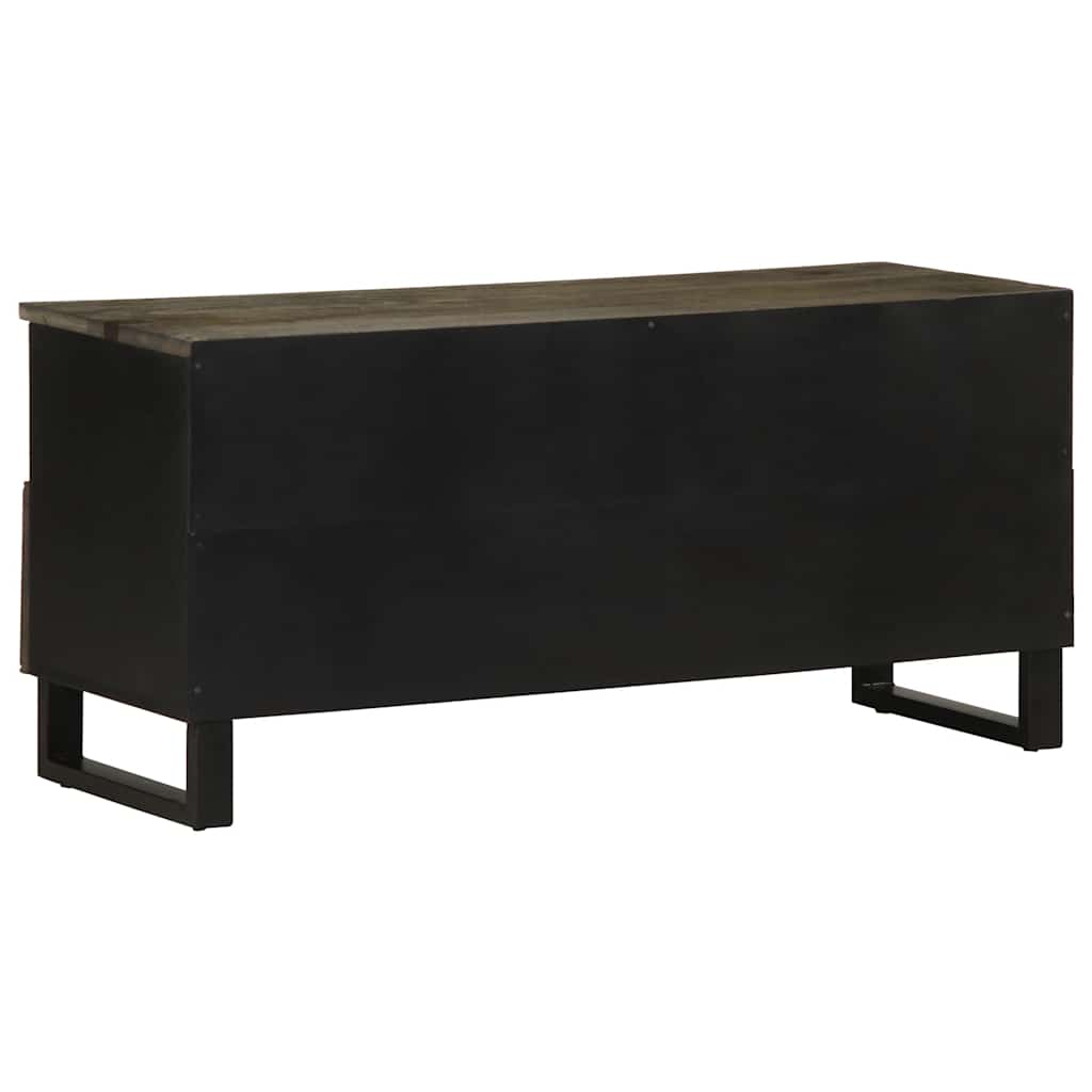 Tv-meubel 100x33x46 cm massief mangohout zwart - AllerleiShop