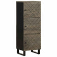 Hoge kast 40x33x110 cm massief mangohout zwart - AllerleiShop