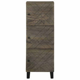 Hoge kast 40x33x110 cm massief mangohout zwart - AllerleiShop