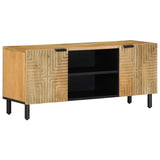 Tv-meubel 105x33x46 cm massief mangohout bruin