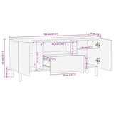 Tv-meubel 105x33x46 cm massief mangohout bruin