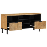 Tv-meubel 100x33x46 cm massief mangohout bruin