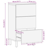 Dressoir 40x33x75 cm massief mangohout bruin