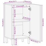 Dressoir 40x33x75 cm massief mangohout bruin