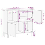 Dressoir 80x33x75 cm massief mangohout bruin