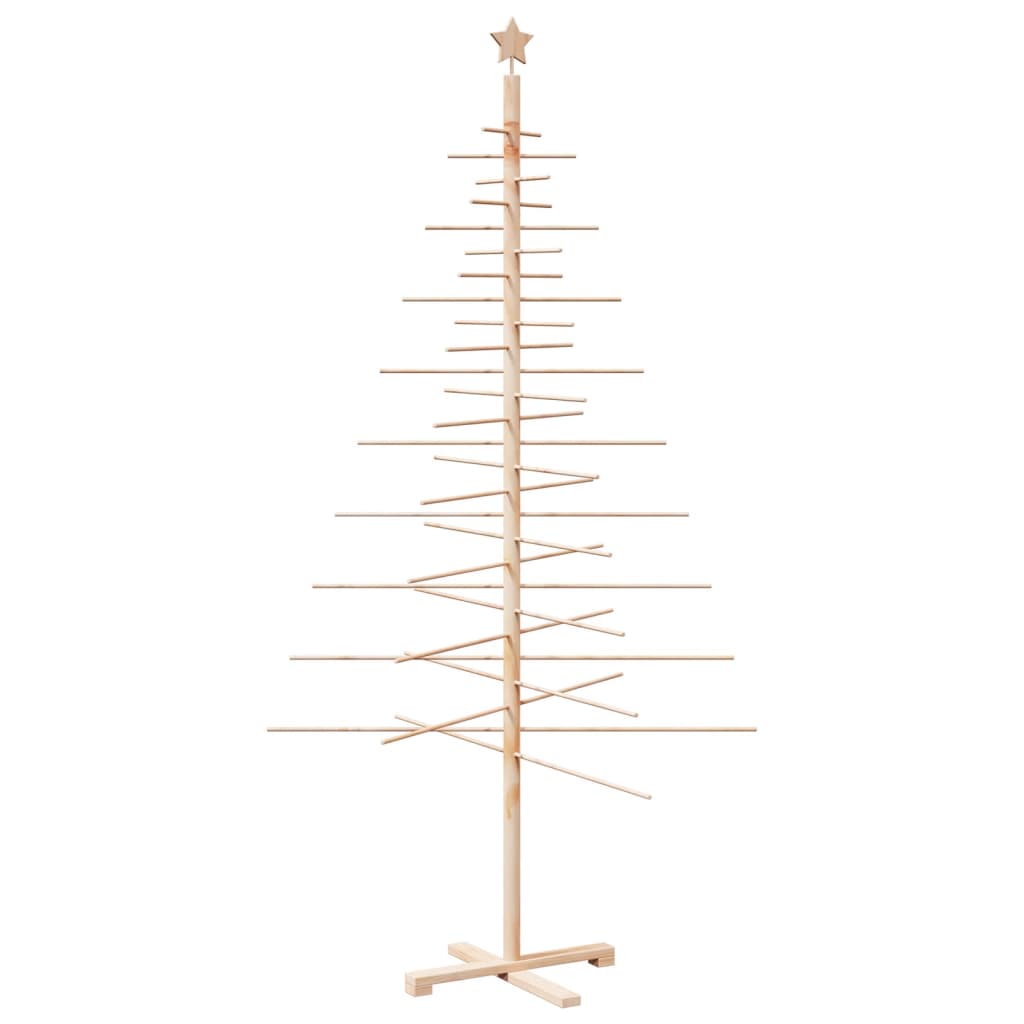 Kerstdecoratie kerstboom 210 cm massief grenenhout - AllerleiShop