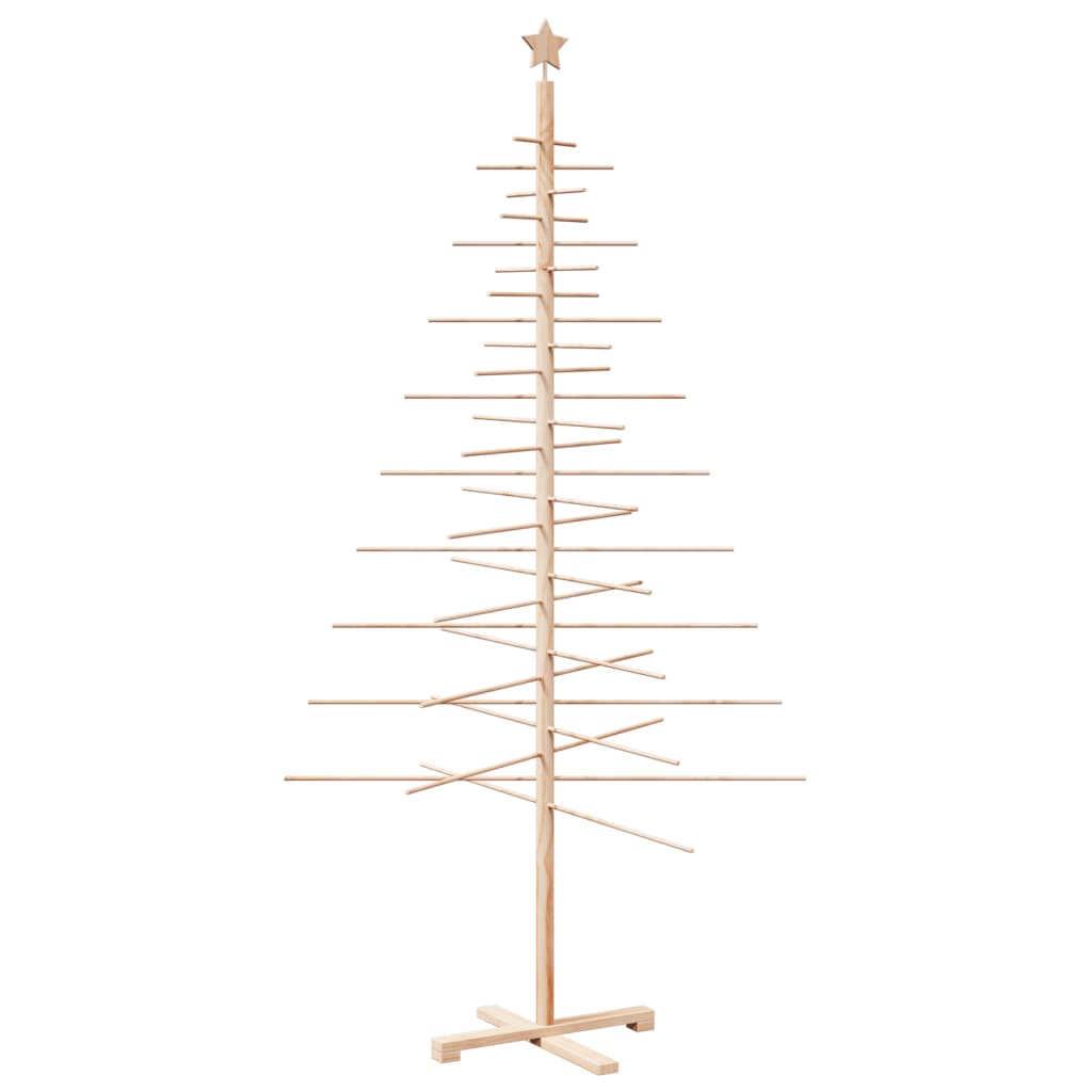 Kerstdecoratie kerstboom 210 cm massief grenenhout - AllerleiShop