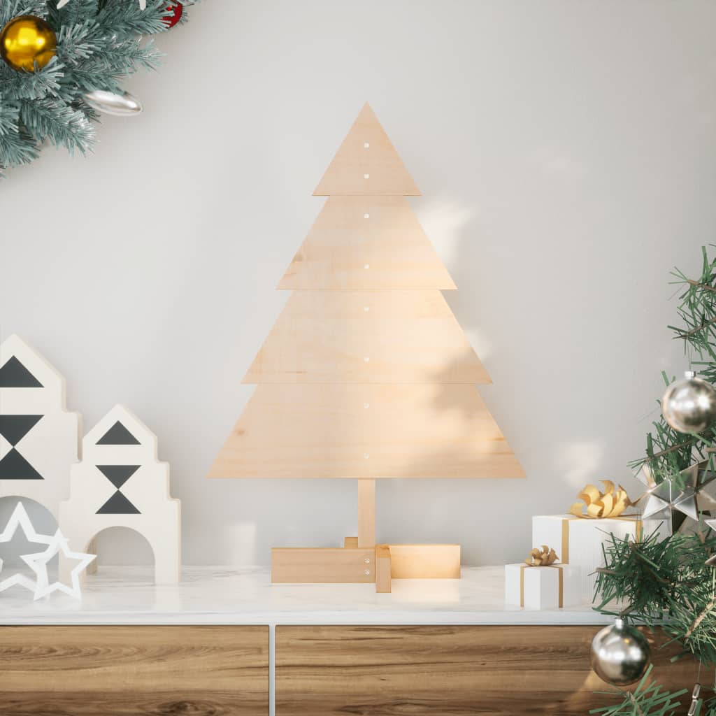 Kerstdecoratie kerstboom 70 cm massief hout - AllerleiShop