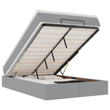 Ottoman bed met matras 120x190 cm stof lichtgrijs