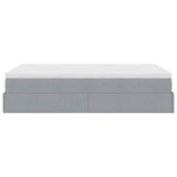 Ottoman bed met matras 120x190 cm stof lichtgrijs