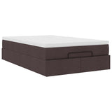 Ottoman bed met matras 120x190 cm stof donkerbruin