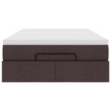 Ottoman bed met matras 120x190 cm stof donkerbruin