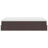 Ottoman bed met matras 120x190 cm stof donkerbruin