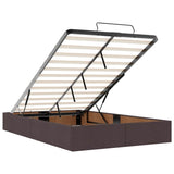 Ottoman bed met matras 120x190 cm stof donkerbruin
