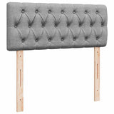 Bed met matras 120x190 cm stof lichtgrijs