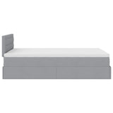 Bed met matras 120x190 cm stof lichtgrijs
