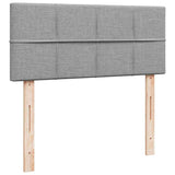 Ottoman bed met matras en LED's 120x190 cm stof lichtgrijs
