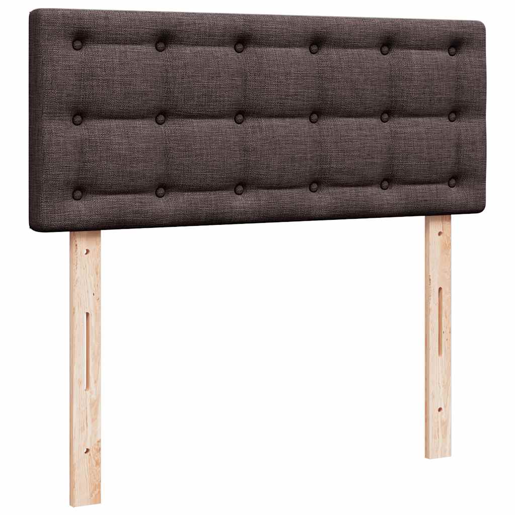 Ottoman bed met matras en LED's 120x190 cm stof donkerbruin