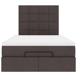Ottoman bed met matras 120x190 cm stof donkerbruin
