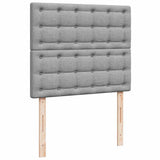 Ottoman bed met matras 120x190 cm stof lichtgrijs