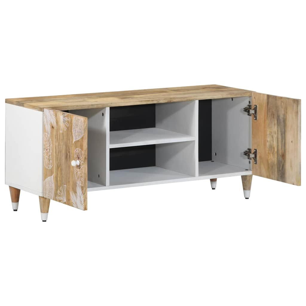 Tv-meubel 105x33,5x46 cm massief mangohout