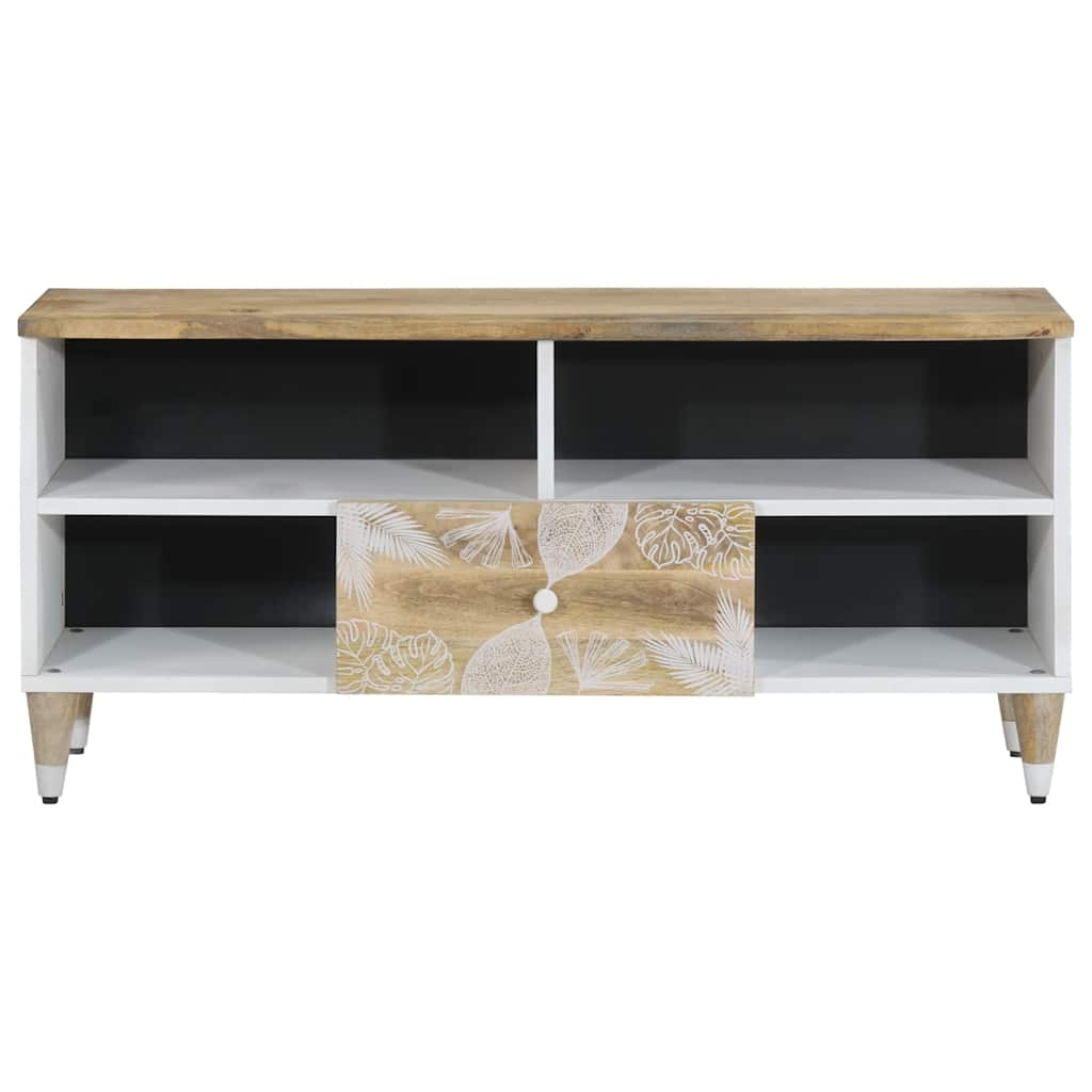 Tv-meubel 100x33,5x46 cm massief mangohout