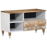 Tv-meubel 80x33,5x46 cm massief mangohout