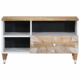 Tv-meubel 80x33,5x46 cm massief mangohout