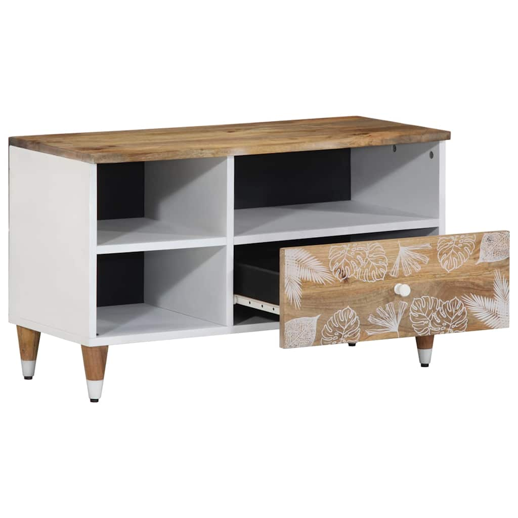 Tv-meubel 80x33,5x46 cm massief mangohout