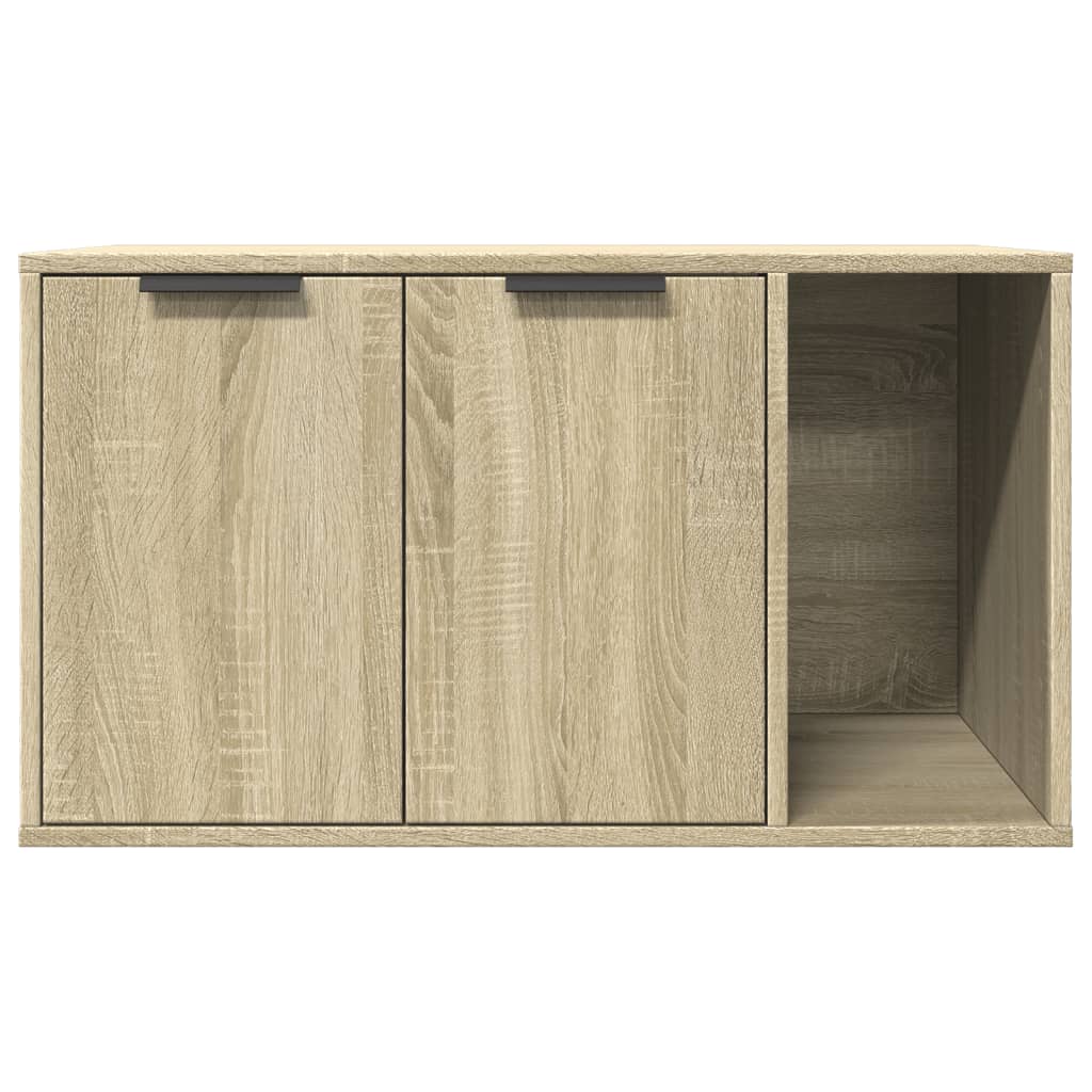 Kattenbakkast 80x50x45 cm bewerkt hout sonoma eikenkleurig