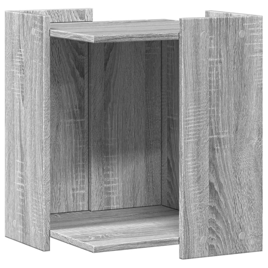 Kattenbakkast 42x42x51 cm bewerkt hout grijs sonoma eikenkleur - AllerleiShop