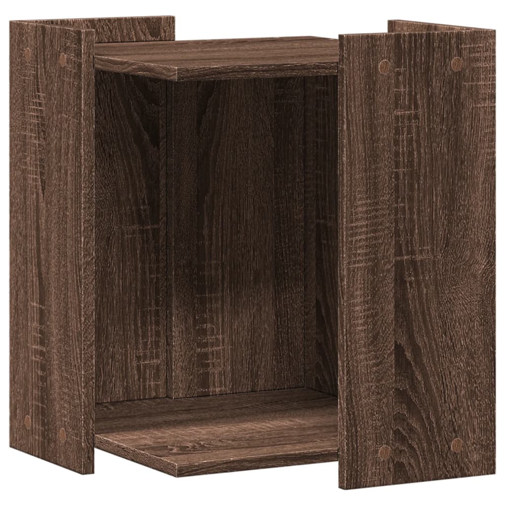 Kattenbakkast 42x42x51 cm bewerkt hout bruin eikenkleurig - AllerleiShop