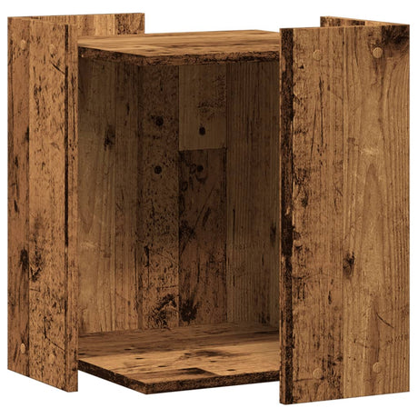 Kattenbakkast 42x42x51 cm bewerkt hout oud houtkleurig - AllerleiShop