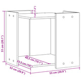 Kattenbakkast 53x53x51 cm bewerkt hout wit - AllerleiShop