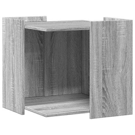 Kattenbakkast 53x53x51 cm bewerkt hout grijs sonoma eikenkleur - AllerleiShop