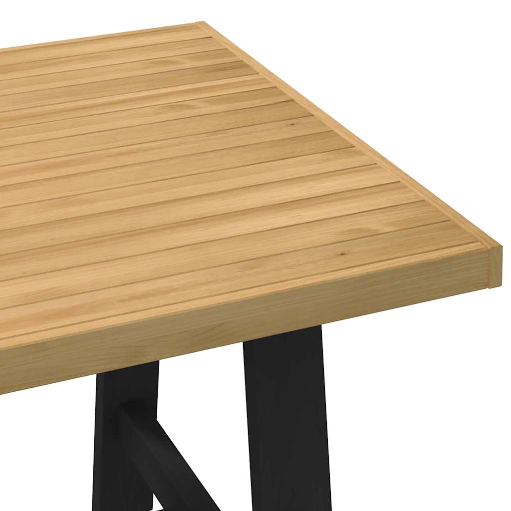 Eettafel NOAIN A-vormige poten 160x90x75 cm massief hout - AllerleiShop