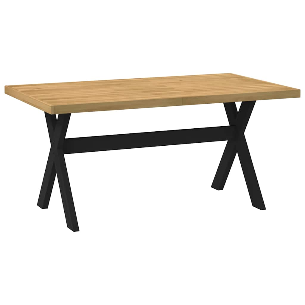 Eettafel NOAIN X-vormige poten 160x90x75 cm massief hout - AllerleiShop