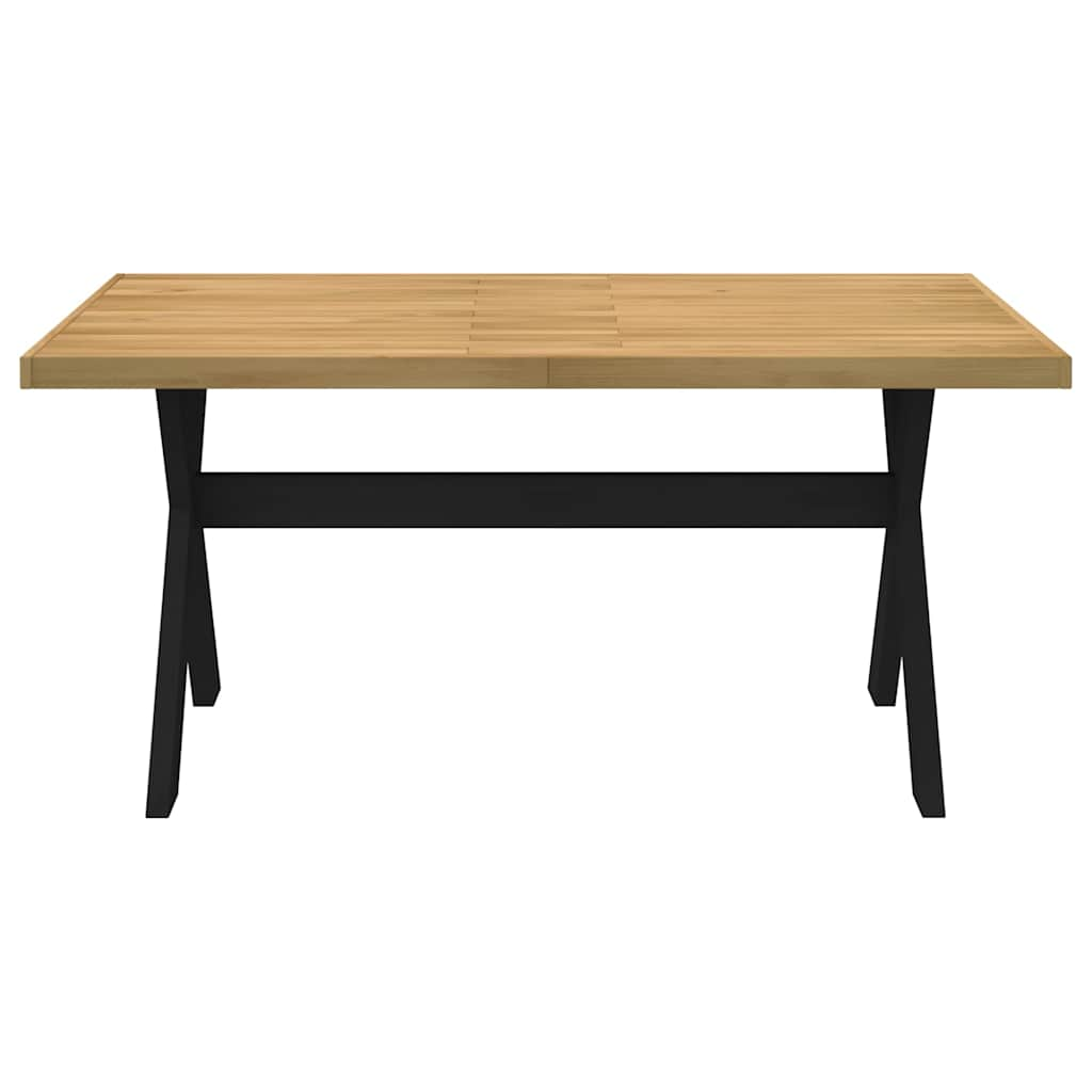 Eettafel NOAIN X-vormige poten 160x90x75 cm massief hout - AllerleiShop